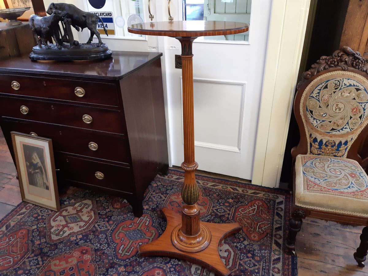 Edwardian satinwood pedestal